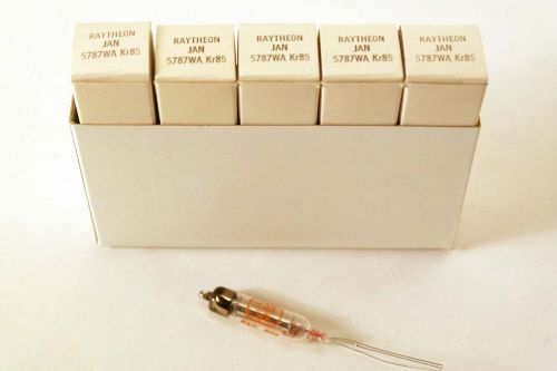 5 NOS Raytheon JAN 5787WA Subminiture Audio Radio Vacuum Tubes NIB