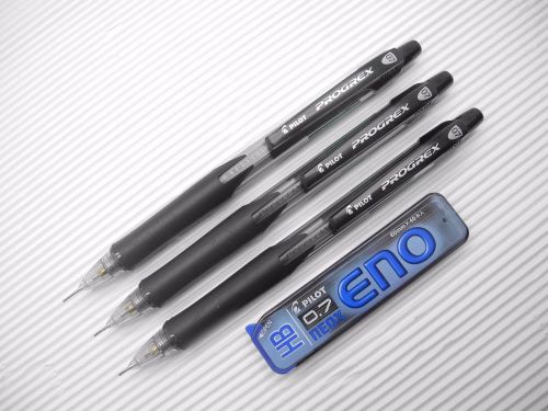 5pcs Black barrel Pilot PROGREX H-127  0.7mm mechanical pencil free leads(Japan