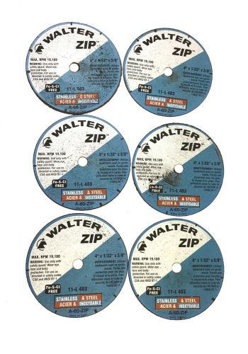 Lot of 6 Walter 11-L 403 Zip Cutting and Grinding Wheels