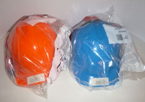 TWO AO SAFETY XLR8 HARDHATS 4PT PINLOCK NEW IN PLASTIC
