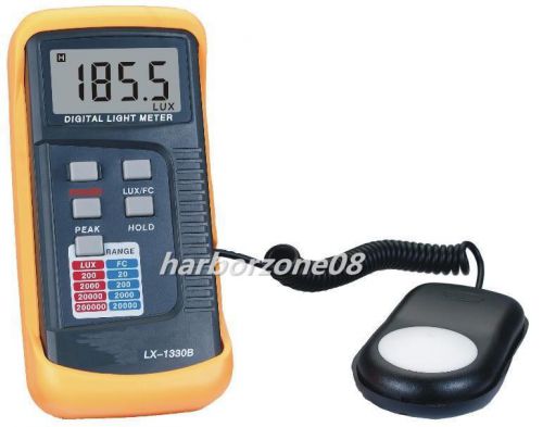 Lx1330b digital lcd 4-range light level meter 200,000 lux foot candle photo for sale