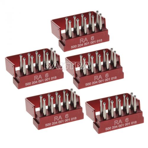 5 Sets Dental Low Speed RA (Right Angle) Tungsten Steel SBT Burs RA-6 for Sale!!