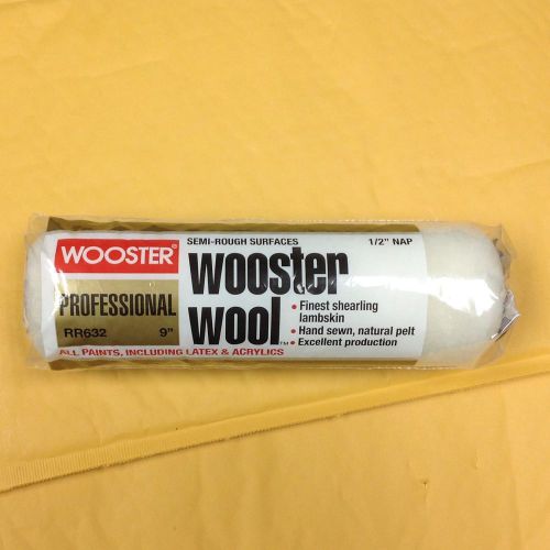 Wooster RR632 9&#034; x 1/2&#034;nap  Wooster Wool Semi-Rough Surfaces