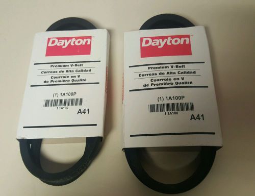 (2) new dayton premium v belt 1a100p a41 oil &amp; heat resistant for sale