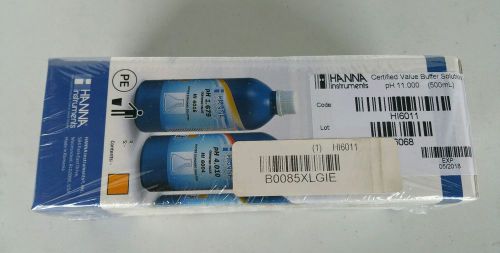 NEW 500ml Bottle of Hanna Instruments HI6011 Certified pH 11.00 Buffer Solution