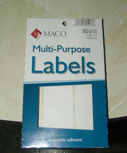 Maco MS-2448 MULTI-PURPOSE LABELS with REMOVABLE ADHESIVE