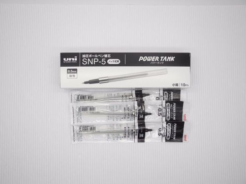 10pcs UNI POWER TANK SNP-5 ball point pen 0.5mm Black only REFILL(Japan)