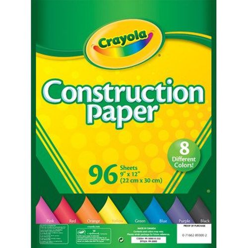 96Sheet Construct Paper (Pack of 3)