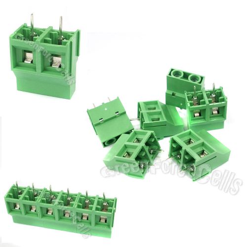 50 pcs 2 pin 9.5mm pcb universal screw terminal block connector 300v 30a gs008s for sale