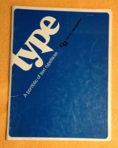 Compugraphic A PORTFOLIO OF TEXT TYPEFACES Font Specimen Guide 1976