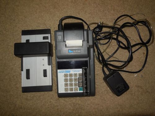 Working VeriFone TRANZ 460 Credit Card Receipt Terminal with Manual Reader Used
