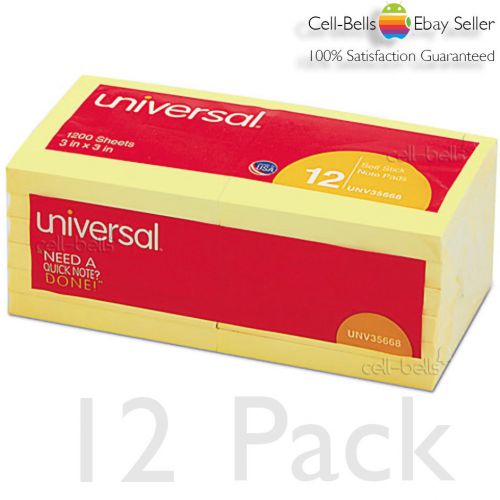 STICKY NOTES by Universal One - 12 Pad Lot  (1200 sheets in pack)
