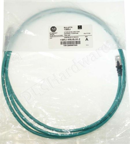 New sealed allen bradley 1585j-m8ubjm-2 /a enet cable 2 x rj45 straight male 2m for sale