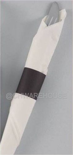 Black MH Paper Napkin Bands (1000) Self Adhesive 4-1/4&#034; x 1-1/2&#034; Ships Free