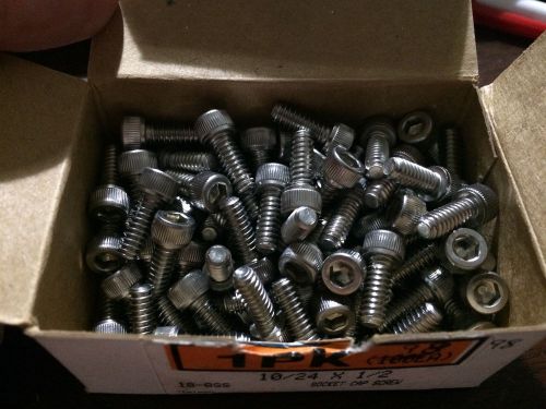Stainless steel socket head cap screw 18-8ss  #10-24 x 1/2&#034;, qty 98 for sale