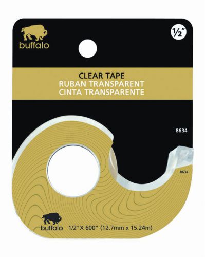 Buffalo Natur Nature Brand Clear Tape with Dispenser 1/2&#034; x 600 Inches WA52389