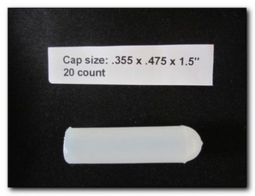 Powder Coating Coat Paint - High Temp Silicone Caps - .355 x .475 x 1.5&#034; (20)