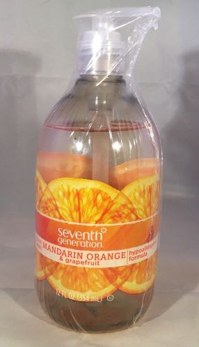 Seventh Generation Hand Wash Mandarin Orange Grapefruit 12oz Hypoallergenic