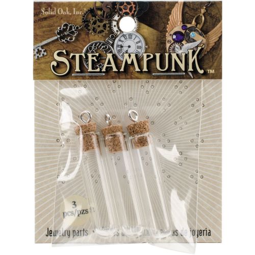 Steampunk glass accents 3/pkg-test tubes for sale