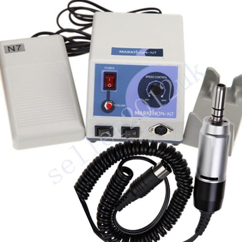 35k/35000 rpm dental lab electric motor + marathon micrmotor n7 &amp; control pedal for sale
