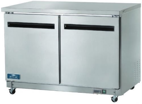 Arctic air auc48f 12cf 2-door commercial undercounter worktop freezer for sale