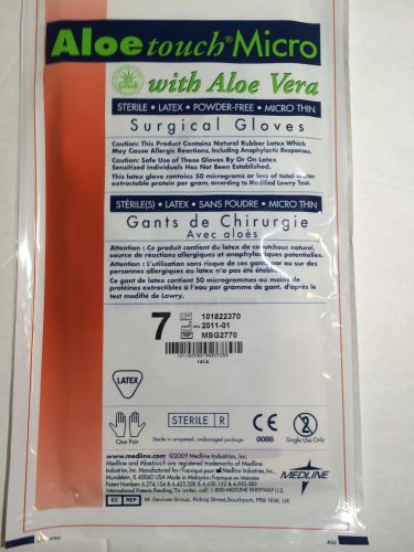 Latex Aloetouch Micro Surgical Gloves with ALOE VERA SIZE 7 Lot of 27 pairs