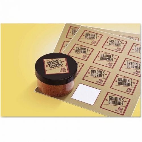 Avery Square Print to the Edge Labels With TrueBlock, 2X2 Kraft Brown 300 Pack