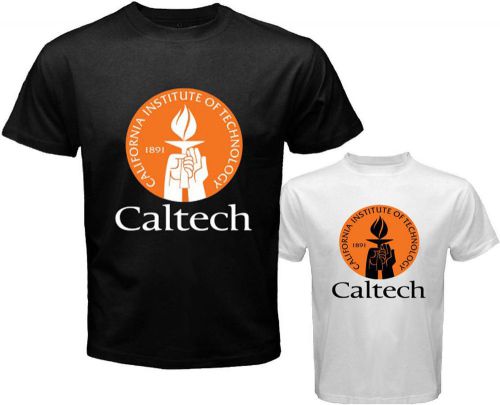 California Institute of Technology CALTECH Logo White Black T-Shirt Size S-3XL