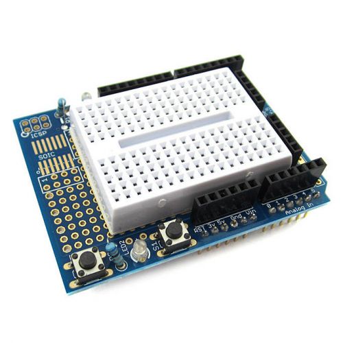 Lcd keypad uno proto shield prototype expansion with breadboard for arduino for sale