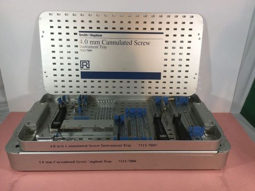 Smith &amp; Nephew 4.0mm Cannulated Screw Instrument Tray Ref 7111-7085