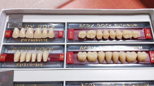4 sets 112 Teeth  Denture Acrylic Teeth Ruthinium Acryrock Size 15 A3