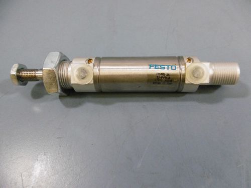 1 Used Festo DSNU-25-25-PPV-A Double Acting Air Cylinder 25 MM Bore 25 MM Stroke