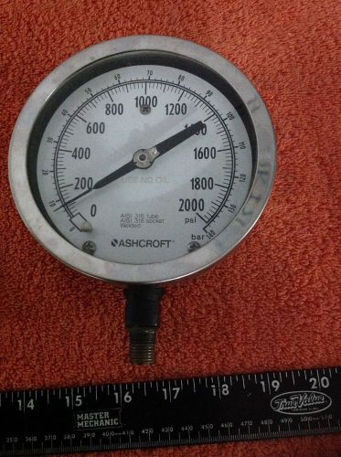 Ashcroft Q-586 Pressure Gauge 0-2000 PSI