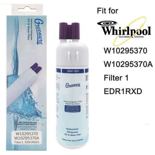 Whirlpool Filter 1 EDR1RXD1 W10295370 W10295370A Refrigerator &amp; Ice Water USA