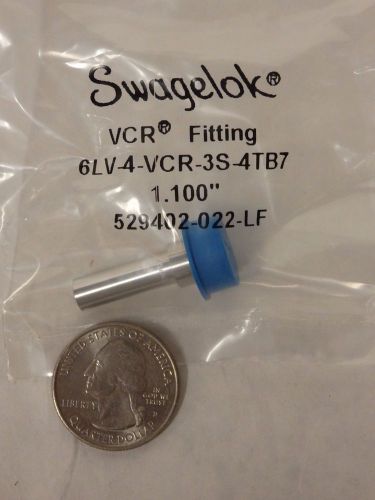 Swagelok 6lv-4-vcr-3s-4tb7 short tube butt weld glands 1/4&#034; vcr (d6) for sale