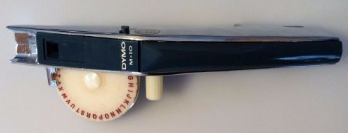 Vintage Dymo M-10 Chrome Label Maker Embosser Works Well Alpha Numeric