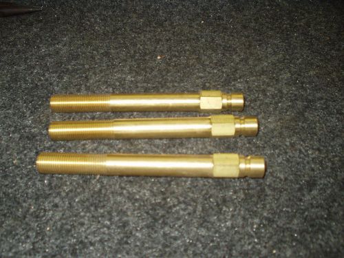 NEW LOT OF 3 PPE BRASS MALE PLUG FITTING 5 1/2&#034; long 3/8&#034;  ID, 3/8&#034; NPT