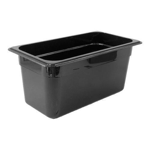 Cambro - 36CW110 - 1/3 Size 6 in Deep Black Food Pan  and Lid 30CWCHN135