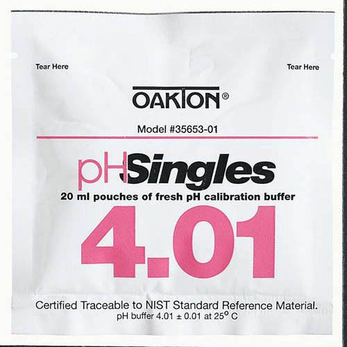 Oakton WD-35653-01 pH pouches 4.01, 20 pouches/box