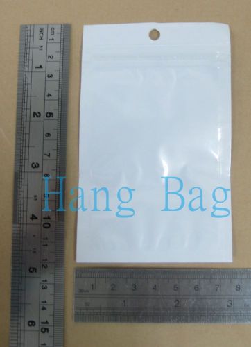 Hang hole bags zip lock 7.5x12 cm out side plastic zipper seal pocket small for sale