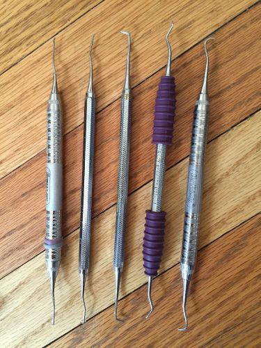 5 hu friedy sg 1/2 204s sickle immunity curette scaler dental instrument usa for sale