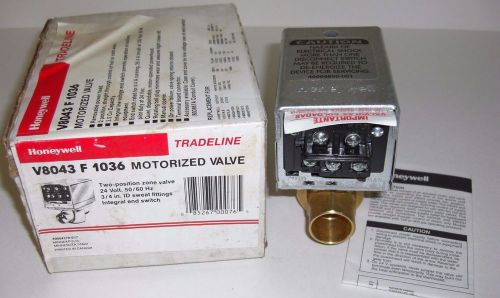 NEW IN BOX Honeywell V8043F1036 Motorized Zone Valve 3/4&#034; Sweat