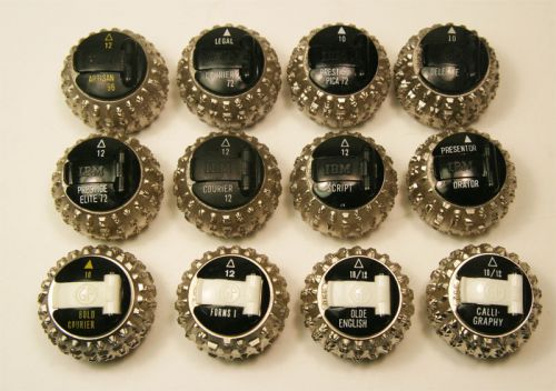 IBM Typewriter Ball Lot of 12 Mixed