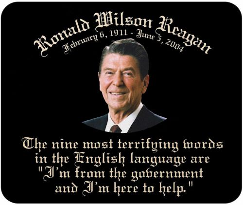 Ronald Reagan 9 Terrifying Words Mouse Pad