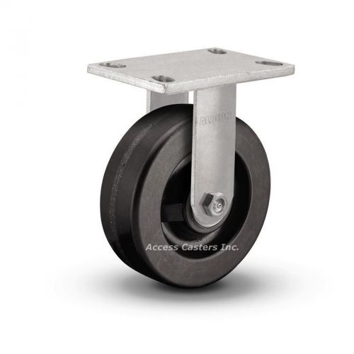 72TM05201R 5&#034; x 2&#034; Albion Rigid Plate Caster, Phenolic Wheel, 1000 lb. Capacity