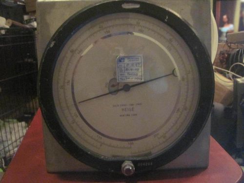 Heise 10&#034; Precision manometer barometer 200PSI SOLID FRONT CMM 25816 NEWTON CONN