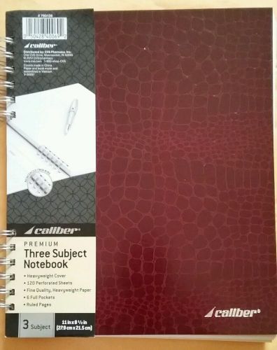 Caliber Premium 3 Subject Notebook Heavyweight Cover 120 sheets