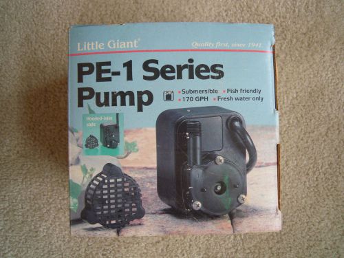 Little giant pe-1 series 518200 submersible pump 170 gph 646 1 ph 1/125 hp nos for sale