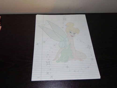 Tinkerbell Notebook Paper College Lined School Journal 20 sheets 3 Hole Punched