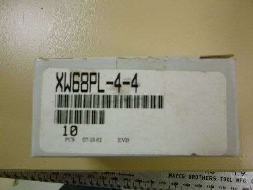 PARKER FLUID CONNECTORS  XW68PL-4-4  (BAG OF 6)